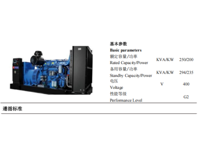 Diesel Genset - ZBYC294GF -50Hz-Datashee